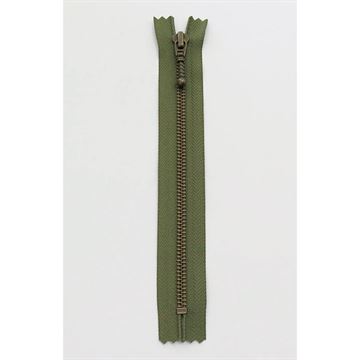 Lynlås YKK 6mm Antik Messing 35 cm Army